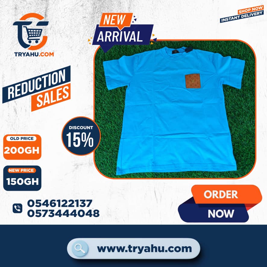 Heavy 100% Cotton T-Shirts for Men | Stylish & Durable | Tryahu Ghana